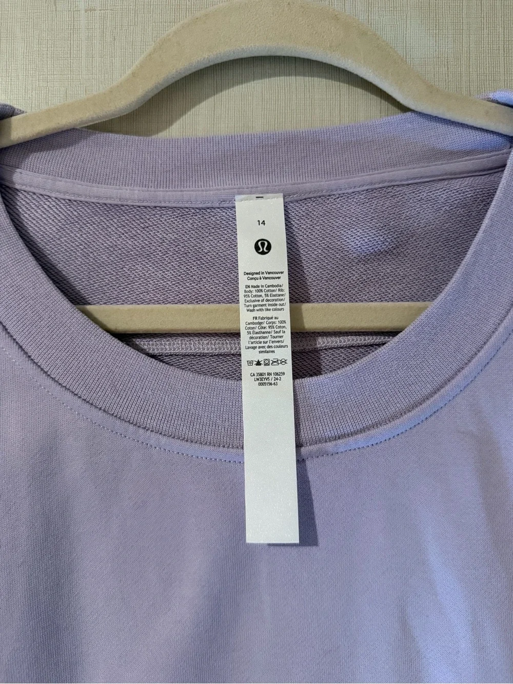 Lululemon Perfectly Oversized Graphic Crewneck in Lilac Smoke 14